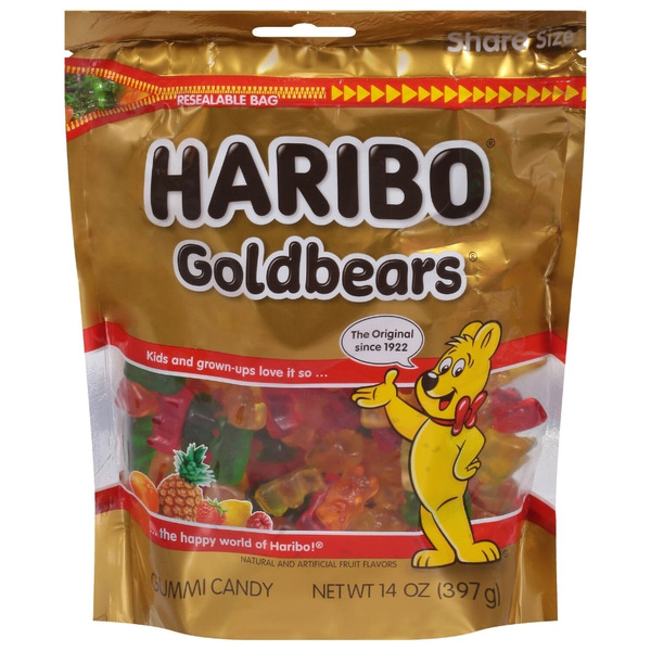 HARIBO Goldbears Gummi Candy, 14 oz Resealable Bag