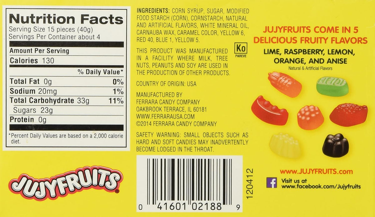 JujyFruits Chewy Fruity Candy (5 oz Boxes) 3 Pack