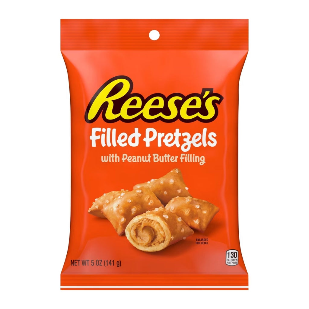 Reese's Filled Pretzels – Crunchy Pretzels with Creamy Peanut Butter Filling | 5 oz Bag